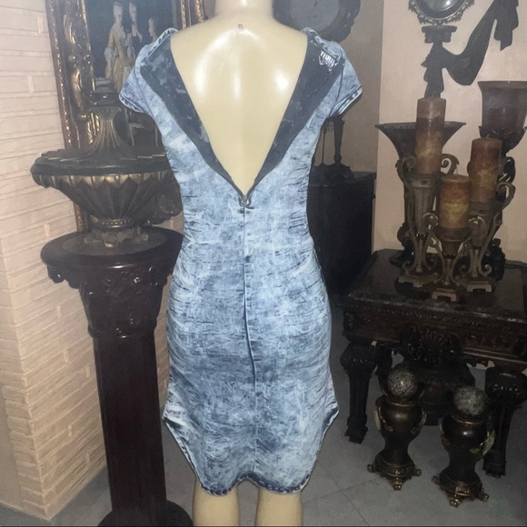 💙🦋💙 Denim Stretchy Dress Size S - Picture 5 of 10